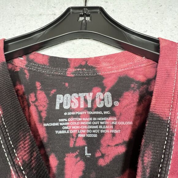 Post Malone Hollywoods Bleeding Tour 2019 Shirt L Red Black Band Tee Posty Co - Picture 11 of 12
